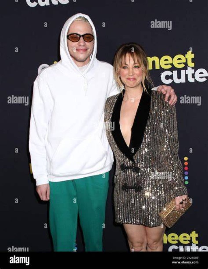 Pete Davidson and Kaley Cuoco filming &ldquo;Meet Cute.&rdquo;. 24 Aug 2021 Pictured: Pete Davidson and Kaley Cuoco. Photo credit: SteveSands/NewYorkNewswire/MEGA TheMegaAgency.com +1 888 505 6342 (Mega Agency TagID: MEGA781095_017.jpg) [Photo via Mega Agency]